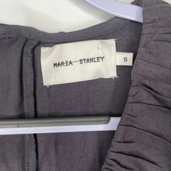 Anthropologie Maria Stanley CascadaRuffled Neckline Cropped Jumpsuit Size … - Picture 5 of 6